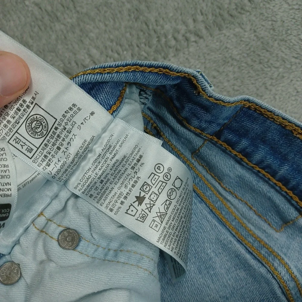 Levis 511 Jeans Mens 32x30 Blue Denim Slim Fit Distressed Pockets Cotton‎ A2